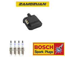 Load image into Gallery viewer, Ignition Coil &amp; Bosch Spark Plug 4PCS for 90-91 Acura Integra/ Honda CRX