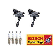 Load image into Gallery viewer, Ignition Coil &amp; Bosch Platinum Spark Plug 4PCS Set for 2001-2005 Mazda Miata 1.8