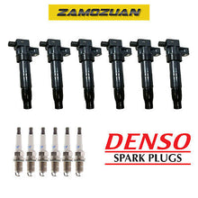 Load image into Gallery viewer, Ignition Coil &amp; Denso Platinum Spark Plug 6PCS for Azera Santa Fe Sonata Sorento