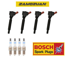Load image into Gallery viewer, Ignition Coil &amp; Bosch Spark Plug 4PCS for Fiat 500 500L 500X/ Renegade