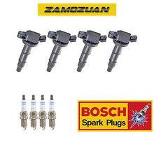 Load image into Gallery viewer, Ignition Coil &amp; Bosch Platinum Spark Plug 4PCS for Celica Corolla Matrix/ Vibe L