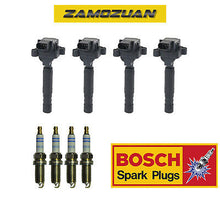 Load image into Gallery viewer, Ignition Coil &amp; Bosch Spark Plug 4PCS for 03-05 Mercedes-Benz C230 1.8L