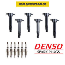 Load image into Gallery viewer, Ignition Coil &amp; Denso U-Groove Spark Plug 6PCS for 06-10 Chrysler/ Dodge 3.5/4.0