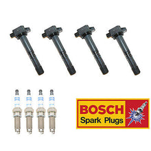 Load image into Gallery viewer, Ignition Coil &amp; Bosh Spark Plug 4PCS for ILX TSX/ Accord Civic CR-V L4