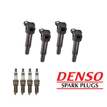 Load image into Gallery viewer, Ignition Coil &amp; Denso Iridium Spark Plug 4PCS for Elantra Tucson/ Forte Soul 1.4