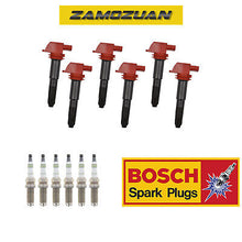 Load image into Gallery viewer, Ignition Coil &amp; Bosch  Spark Plug 6PCS for 2011-2016 Porsche Panamera V6