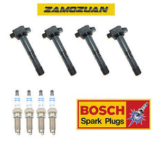 Load image into Gallery viewer, Ignition Coil &amp; Bosh Spark Plug 4PCS for ILX TSX/ Accord Civic CR-V L4