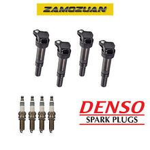 Load image into Gallery viewer, Ignition Coil &amp; Denso Iridium Spark Plug 4PCS for Elantra Tucson/ Forte Soul 1.4