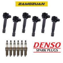 Load image into Gallery viewer, Ignition Coil &amp; Denso Iridium Spark Plug 6PCS for MDX RDX ZDX/ Pilot Ridgeline