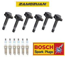 Load image into Gallery viewer, Ignition Coil &amp; Bosh Spark Plug 6PCS for for RL TL TSX/ Accord Odyssey V6