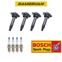 Load image into Gallery viewer, Ignition Coil &amp; Bosch Platinum Spark Plug 4PCS Set for 01-09 Toyota Prius/ Yaris