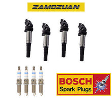 Load image into Gallery viewer, Ignition Coil &amp; Bosch Iridium Spark Plug 4PCS Set for 2007-2012 Mini Cooper 1.6L