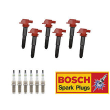Load image into Gallery viewer, Ignition Coil &amp; Bosch  Spark Plug 6PCS for 2011-2016 Porsche Panamera V6