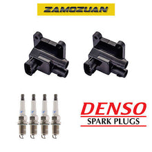 Load image into Gallery viewer, Ignition Coil &amp; Denso Platinum TT Spark Plug 4PCS for 98-99 Prizm/ Corolla 1.8L