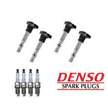 Load image into Gallery viewer, Ignition Coil &amp; Denso Platinum TT Spark Plug 4PCS for Audi A4 TT/ Beetle Jetta
