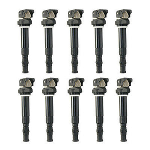 Ignition Coil Set 10PCS. 2006-2010 for BMW M5 M6 5.0L 6.0L, UF572 12137835108
