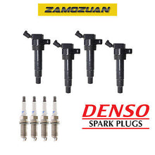 Load image into Gallery viewer, Ignition Coil &amp; enso Platinum TT Spark Plug 4PCS Set for 2009-2015 Hyundai/ Kia