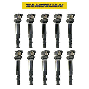 Ignition Coil Set 10PCS. 2006-2010 for BMW M5 M6 5.0L 6.0L, UF572 12137835108