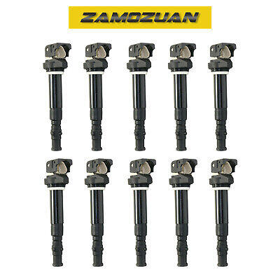 Ignition Coil Set 10PCS. 2006-2010 for BMW M5 M6 5.0L 6.0L, UF572 12137835108