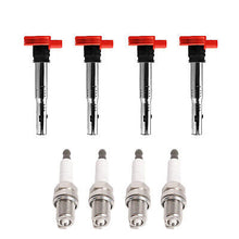 Load image into Gallery viewer, Ignition Coil &amp; Spark Plug 4PCS 05-16 for Audi TT A4 VW Golf Jetta GTI UF529