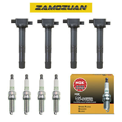 Ignition Coil & NGK Spark Plug 4PCS 10-15 for Acura ILX Honda Accord Civic UF602