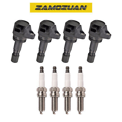 Ignition Coil & Platinum Spark Plug Set 4PCS. 2012-2015 for Honda Civic 1.8L L4