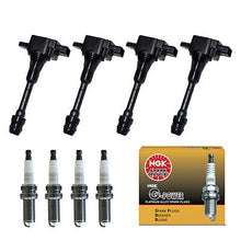 Load image into Gallery viewer, Ignition Coil &amp; NGK Platinum Spark Plug 4PCS. 2002-2007 for Nissan Altima Sentra