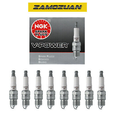 NGK V-Power Spark Plug 8PCS 67-96 for Buick Chevy Chrysler Ford Pontiac 6630 UR4