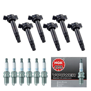 Ignition Coil & NGK Spark Plug 6PCS. 04-10 for Toyota Camry Solara Sienna UF506