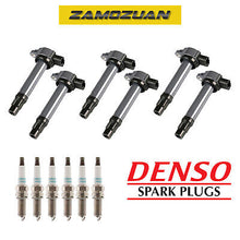 Load image into Gallery viewer, Ignition Coil &amp; Denso Iridium Power Spark Plug 6PCS for 07-16 Mitsubishi Outland
