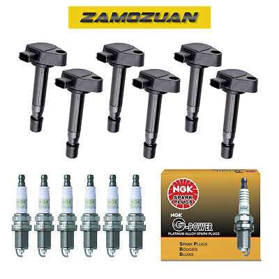 Ignition Coil & NGK Spark Plug 6PCS 99-04 for Acura CL TL / Honda Accord Odyssey