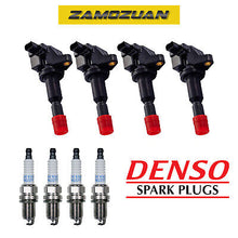 Load image into Gallery viewer, Ignition Coil &amp; DENSO Spark Plug 4PCS for 2009-2010 Honda Fit 1.5L UF626