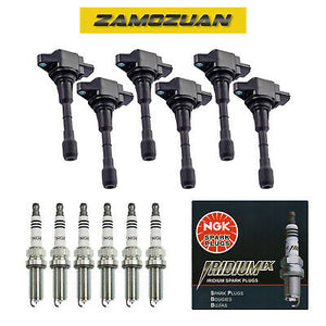 UF550 Ignition coil and Iridium spark plug for Infiniti G25 Nissan Maxima 3.5 V6
