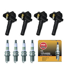 Load image into Gallery viewer, Ignition Coil &amp; NGK Platinum Spark Plugs 4PCS 02-03 for Subaru Impreza WRX UF480
