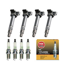 Load image into Gallery viewer, Ignition Coil &amp; NGK Platinum Spark Plug 4PCS 00-04 for Toyota Tacoma 2.4L 2.7L