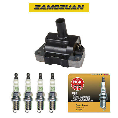 Ignition Coil & NGK Platinum Spark Plug 5PCS 1996-2004 for Nissan Senta Frontier
