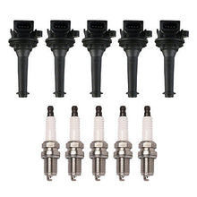 Load image into Gallery viewer, Ignition Coil &amp; Platinum Spark Plugs 5PCS 1999-2006 for Volvo C70 S60 S70 XC70