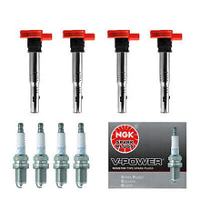 Load image into Gallery viewer, Ignition Coil &amp; NGK Spark Plug 4PCS 05-16 for Audi TT A4 VW Golf Jetta GTI UF529