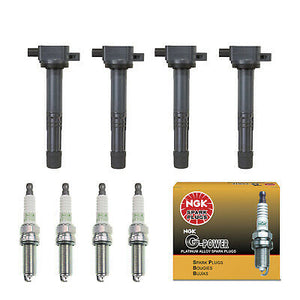 Ignition Coil & NGK Spark Plug 4PCS 10-15 for Acura ILX Honda Accord Civic UF602