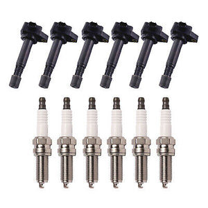 Ignition Coil & Platinum Spark Plug 6PCS. 2009-2015 for Acura / Honda 3.5L 3.7L