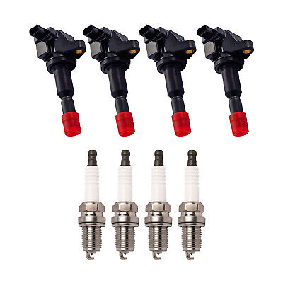 Ignition Coil & Platinum Spark Plug Set 4PCS. 2009-2010 for Honda Fit 1.5L UF626