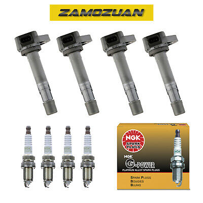 Ignition Coil & NGK Spark Plug 4PCS. 01-05 for Acura EL/ Honda Civic 1.7L UF400