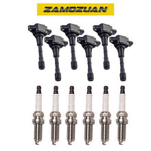 Load image into Gallery viewer, Ignition Coil &amp; Copper Spark Plug Set 6PCS. 2007-2020 for Infiniti Nissan 3.5L