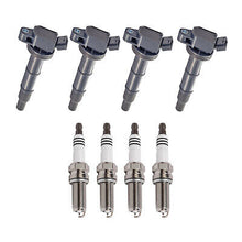 Load image into Gallery viewer, Ignition Coil &amp; Platinum Spark Plug 4PCS. 2000-2008 for Toyota Chevrolet Pontiac