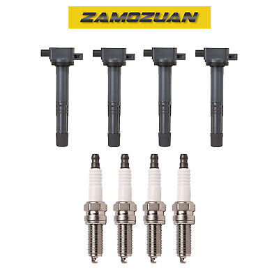 Ignition Coil & Platinum Spark Plug 4PCS 10-15 for Acura ILX, Honda Accord Civic