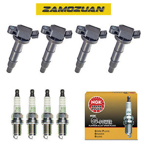 Ignition Coil & NGK Platinum Spark Plug 4PCS. 2000-2008 for Pontiac Toyota Chevy