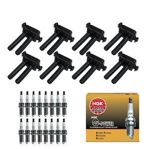Ignition Coil & NGK Platinum Spark Plug 16PCS 2011-2021 for Ram 1500 2500 3500