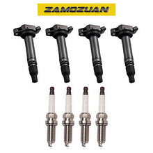 Load image into Gallery viewer, Ignition Coil &amp; Copper Spark Plug Set 4PCS. 2012-2014 for Scion iQ 1.3L UF663
