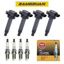 Load image into Gallery viewer, Ignition Coil &amp; NGK Platinum Spark Plug 4PCS. 00-19 for Toyota Yaris Prius Echo