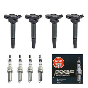 Ignition Coil & NGK Iridium Spark Plug 4PCS 08-15 for Lexus Toyota Scion Pontiac